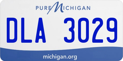 MI license plate DLA3029