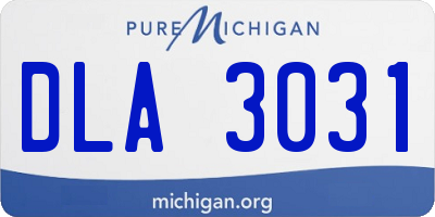 MI license plate DLA3031
