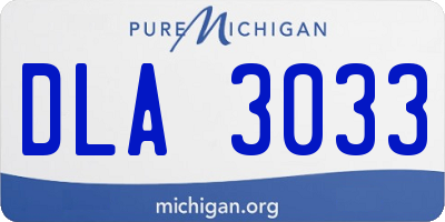 MI license plate DLA3033