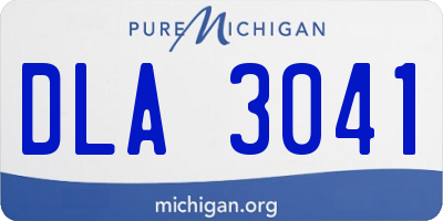 MI license plate DLA3041