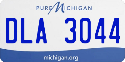 MI license plate DLA3044