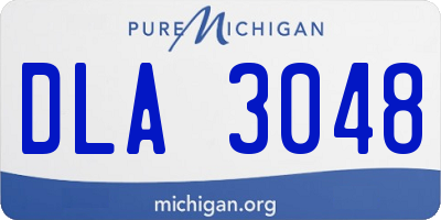 MI license plate DLA3048