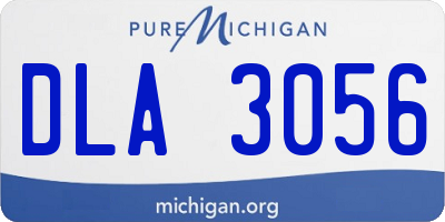 MI license plate DLA3056