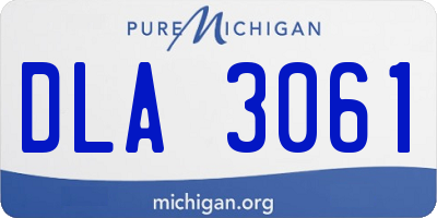 MI license plate DLA3061