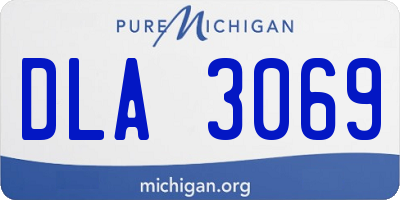 MI license plate DLA3069