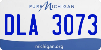MI license plate DLA3073