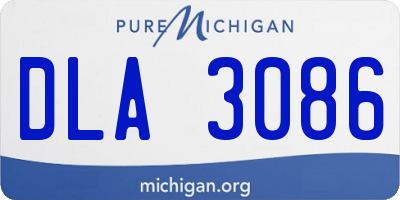 MI license plate DLA3086