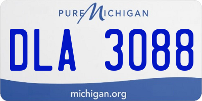 MI license plate DLA3088
