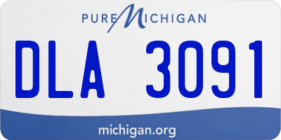 MI license plate DLA3091