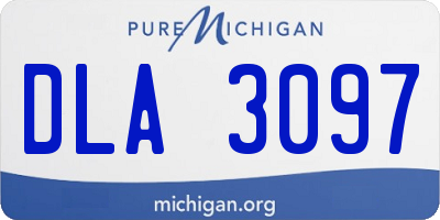 MI license plate DLA3097