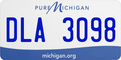 MI license plate DLA3098