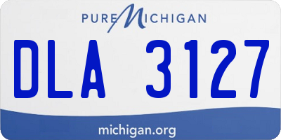 MI license plate DLA3127