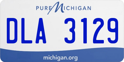 MI license plate DLA3129