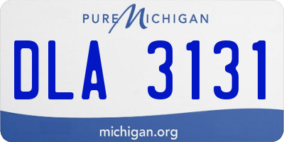 MI license plate DLA3131
