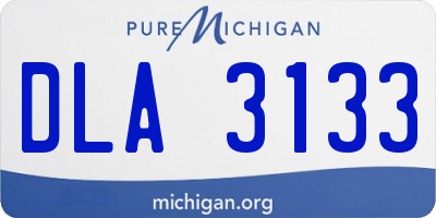 MI license plate DLA3133