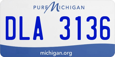 MI license plate DLA3136