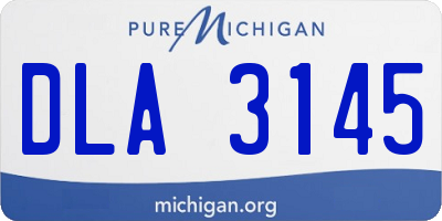 MI license plate DLA3145