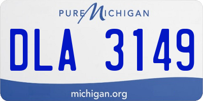 MI license plate DLA3149