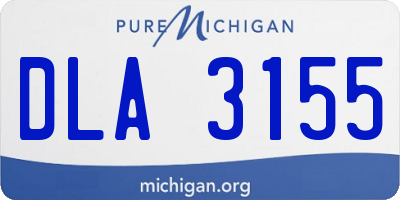 MI license plate DLA3155