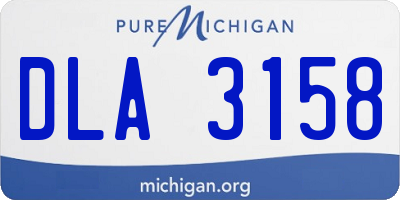 MI license plate DLA3158