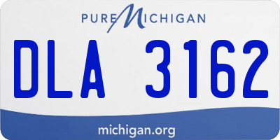 MI license plate DLA3162