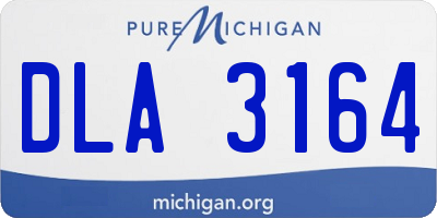 MI license plate DLA3164