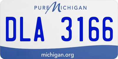 MI license plate DLA3166