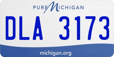 MI license plate DLA3173