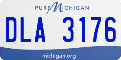 MI license plate DLA3176
