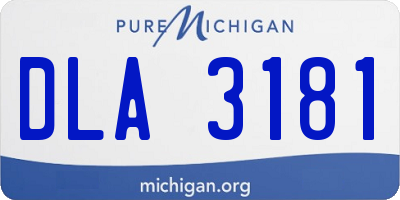 MI license plate DLA3181