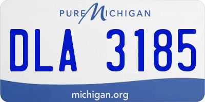 MI license plate DLA3185