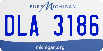 MI license plate DLA3186