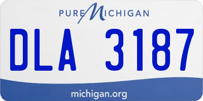 MI license plate DLA3187