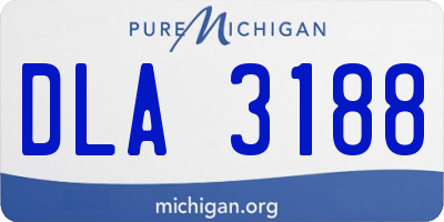 MI license plate DLA3188