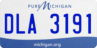 MI license plate DLA3191