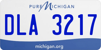 MI license plate DLA3217