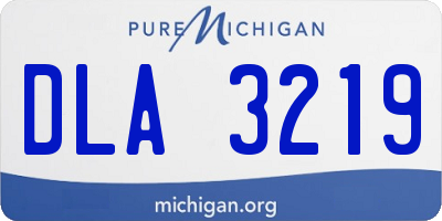 MI license plate DLA3219