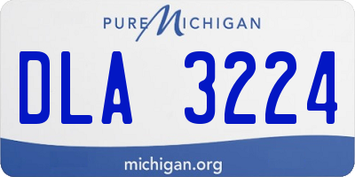 MI license plate DLA3224
