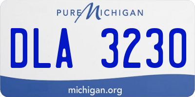 MI license plate DLA3230