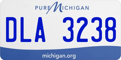 MI license plate DLA3238
