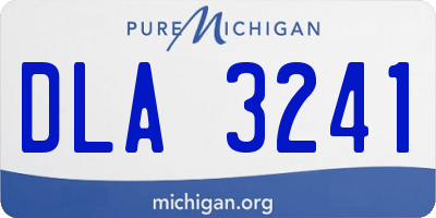 MI license plate DLA3241