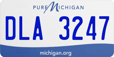 MI license plate DLA3247