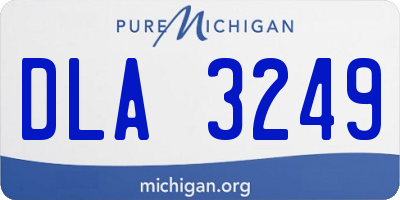 MI license plate DLA3249