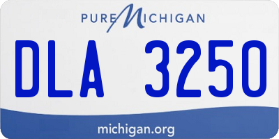 MI license plate DLA3250