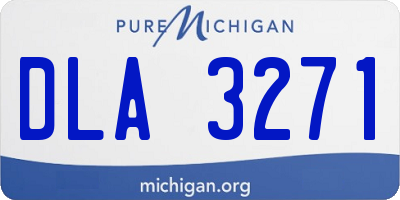MI license plate DLA3271