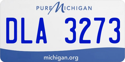 MI license plate DLA3273