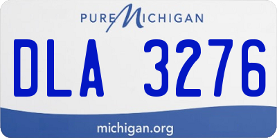 MI license plate DLA3276