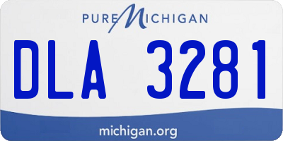 MI license plate DLA3281