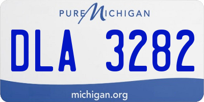 MI license plate DLA3282