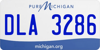 MI license plate DLA3286